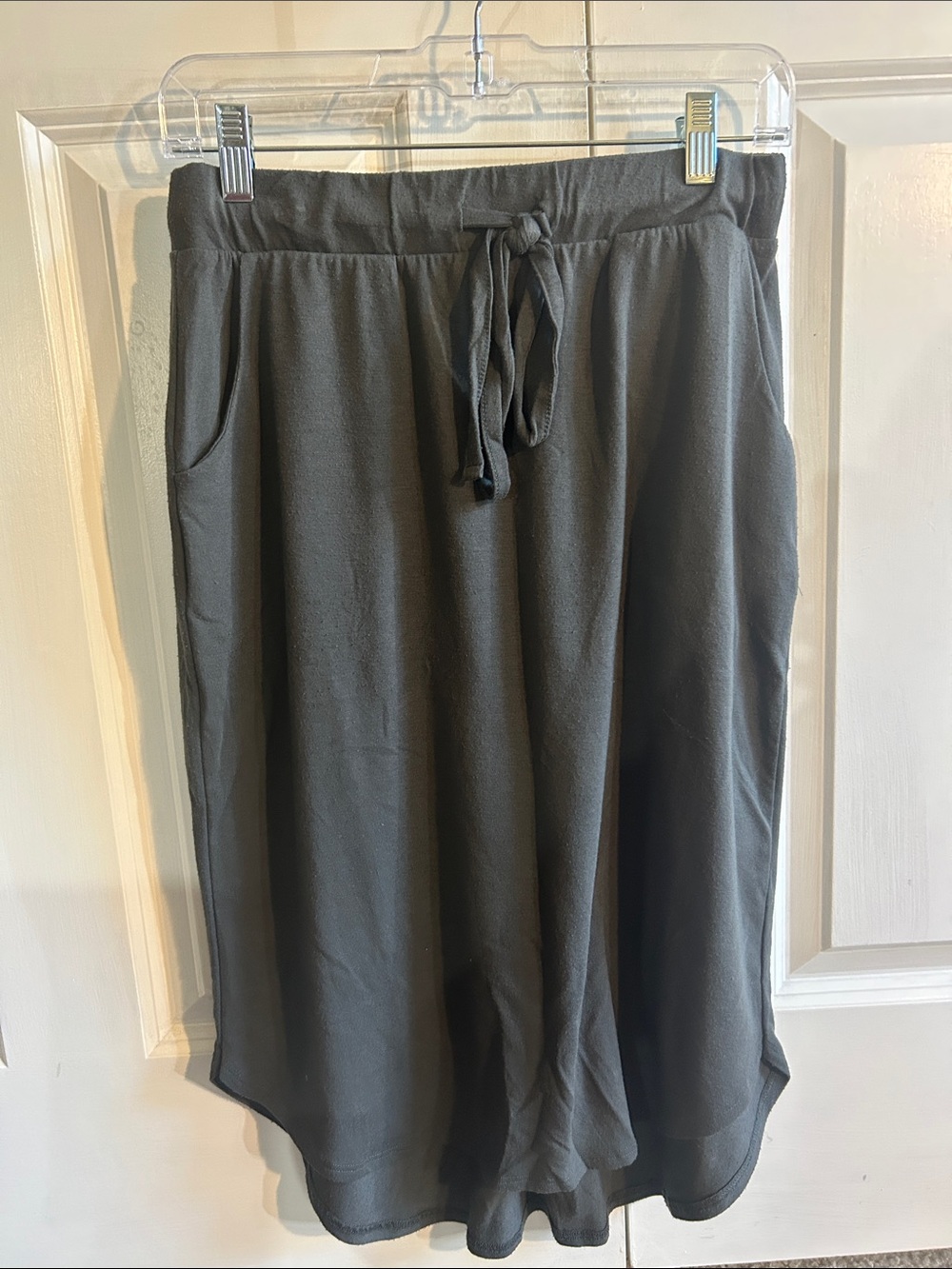Zenana Outfitters Girls Charcoal Grey Drawstring Skirt
